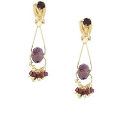 FirstBlush Gold Plated American Diamond Studded Contemporary Drop Earrings-image-92