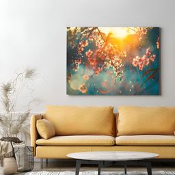 Eurotex Blue & Orange Canvas Floral and Botanical Wall Paintings-image-23