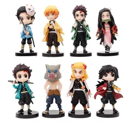 AUGEN Set of 8 Demon Slayer Kimetsu no Yaiba Action Figure-31