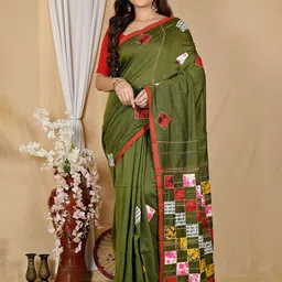 DipDiya Pure Cotton Handloom Taant Saree-image-62