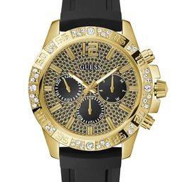 GUESS Men Embellished Black Round Dial & Black Straps Analogue Watch GW0909G2-94