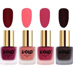VOLO Set Of 4 Velvet Matte Nail Polish-8 ml Each Shade- 25 -41 -43 -45-28