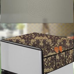 The Furnishing Tree Mustard Plastic Refrigerator Cover-image-94