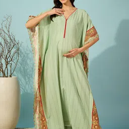 The Kaftan Company Printed Maxi Nightdress-image-70