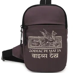 Bewakoof Zodiac Pe Mat Ja Vibes Dekh Printed PU Swagger Sling Bag-3
