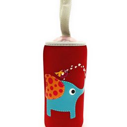The Little Lookers Soft Stretchable Baby Feeding Bottle Cover with Strap Elephant Print Multicolor - Pack of 4 image 2
