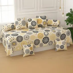 Hiyanshi Home Furnishing Cotton Pack Of 8 Diwan Set Covers-picture-19