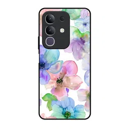 QRIOH Unisex Vivo T4x 5G Wildflower Haze Impact Resistant Glass Back Case-picture-14