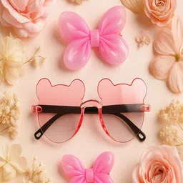 ANNA CREATIONS Girls set of 2 Bow Alligator Hair Clip with Sun Goggles Hair Accessory-image-78