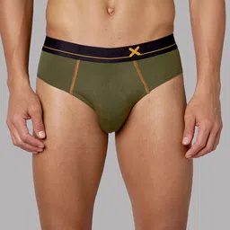 FRENCHIE X-Drip Solid Olive Micro Modal Anti Bacterial Stretchable Mid Rise Briefs-picture-15