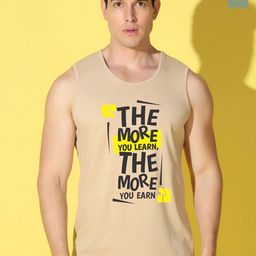 WOOSTRO Pack Of 2 Printed Combed Cotton Gym Vests VWS26(MORE RUST)(98 LGTGREEN)-image-87