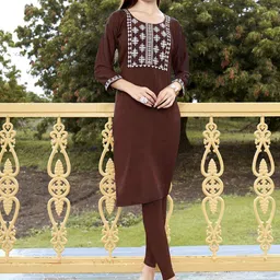 Anouk Rustic Embroidered Straight Kurta-35
