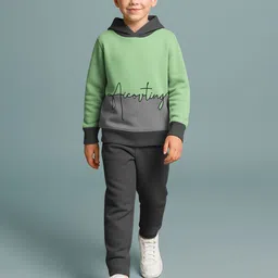 HELLCAT Boys Colourblocked Hooded Sweatshirt With Trousers-picture-31