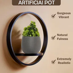 Kuber Industries Grey 2 Pieces Artificial Flower With Pot image 4