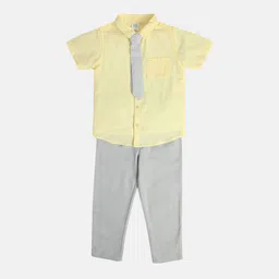 MINI KLUB Boys Pure Cotton Shirt With Trousers-image-7