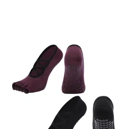 NESKA MODA Unisex Set Of 2 Ankle Length Cotton Socks-26