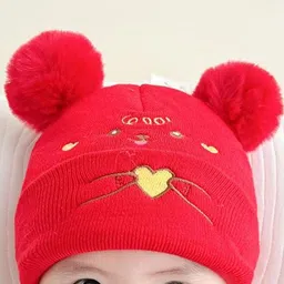 REFFER Kids Embroidered Woollen Beanie-42
