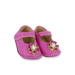 Neska Moda 6 To 12 Months Newborn Baby Girls Belly Shoe Fancy Partywear Soft Baby Sandal Booties (Toe to Heel Length - 12 cm, Pink)-picture-28