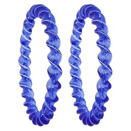 ZULKA Set of 2 Crystal Twisted Design Spiral Glass Kada| Glass Kada-image-41