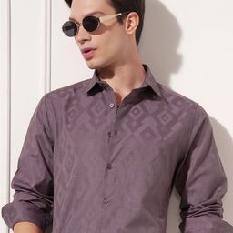HIGHLANDER Geometric Print Slim Fit Shirt-image-51