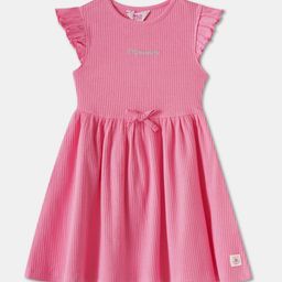 R&B Girls Flutter Sleeves Cotton Fit & Flare Dress-picture-24
