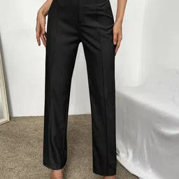 Stylecast X Slyck Solid Pattern Comfort Wrinkle Free Regular Trouser-image-62