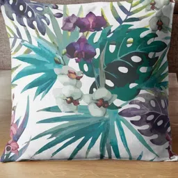 THEYAYACAFE White & Green Floral Velvet Square Cushion Covers-picture-30