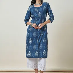 Soch Women Ethnic Motifs Printed Chikankari Kurta-picture-27
