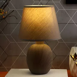 TAYHAA Brown Ceramic Quirky Frusturical Shaped Table Lamp-12