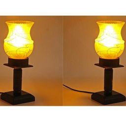 SOMIL Yellow Glass Cylinder Table Lamps-picture-33