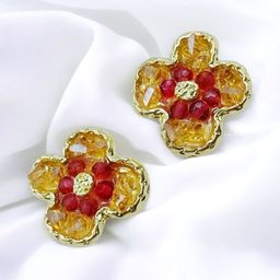 DressBerry Gold-Plated Artificial Stones studded Contemporary Studs-image-60