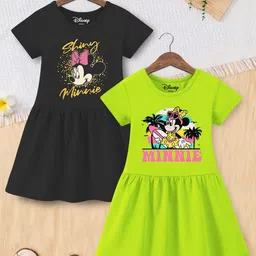 Disney By Miss and Chief Girls Pack of 2 Print Fit & Flare Dresses-image-7