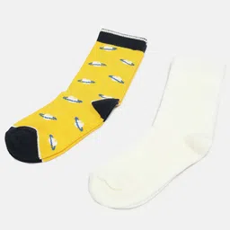 MINI KLUB Boys Kids Pack Of 2 Patterned Cotton Calf-Length Socks-image-41