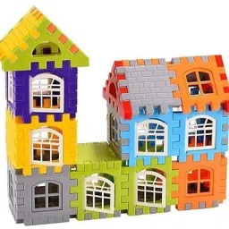 shreevi Building Blocks for Kids,House Building Blocks with Windows, Block Game image 2