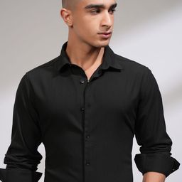 HIGHLANDER Men Jacquard Textured Occasion Shirt-image-48