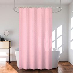 Kuber Industries Pink Printed Waterproof Shower Curtains-image-15
