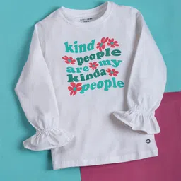 Gini and Jony Print Bishop Sleeves Cotton Top image 1
