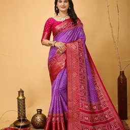 KALINI Woven Design Zari Silk Blend Celebrity Saree-51