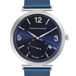 CARLOS PHILIP Men Brass Embellished Dial & Stainless Steel Bracelet Style Straps Analogue Watch Vanguard-image-66