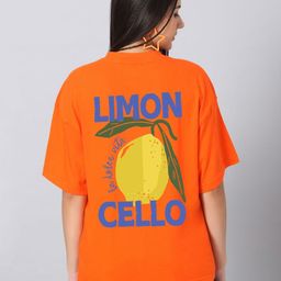 Besick Women Graphic Printed Round Neck Cotton Oversized T-shirt-image-71