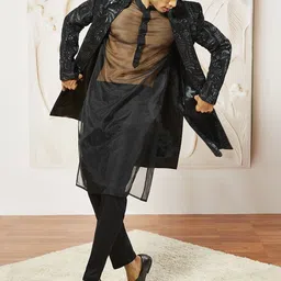 VASTRAMAY Embroidered Sherwani Set-image-75