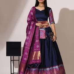 Fabcartz Semi-Stitched Lehenga & Unstitched Blouse With Dupatta-22