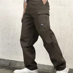 Hubberholme Men Loose Fit Cargos Trousers-picture-14