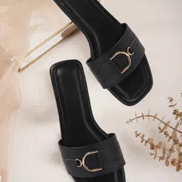 AVIVASTYLE Women Open Toe Flats with Buckles-image-8