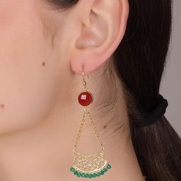 Dua Gold-Plated Brass Drop Earrings-image-17