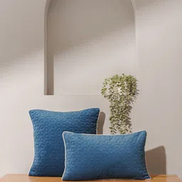 India Circus by Krsnaa Mehta Navy Blue & White Velvet Square Cushion Covers-image-76