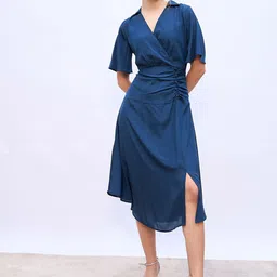Styli Flutter Sleeve Midi Dress-image-36