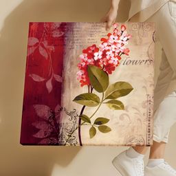 Art Street Red & Beige Floral & Botanical Printed Canvas Wall Art-image-84