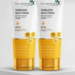7DAYS Set Of 2 Sunblock Matte Finish Sunscreen- 50 g Each-55