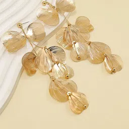 StyleCast x Revolte Leaf Shaped Studs Earrings-0